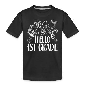 Allô 1 classe Première classe Première classe - T-shirt bio Premium Enfant - noir - Devant