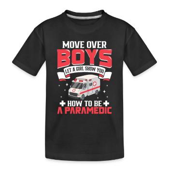 Paramedic First Responder Ambulance Driver - Kids' Premium Organic T-Shirt - black - Front
