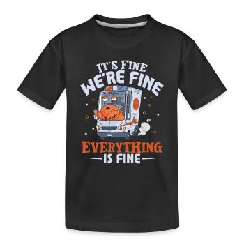 Paramedic First Responder Ambulance Driver - Kids' Premium Organic T-Shirt - black - Front