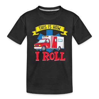 Paramedic First Responder Ambulance Driver - Kids' Premium Organic T-Shirt - black - Front