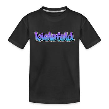 Bielefeld graffiti - Kinder Premium Bio T-Shirt - Schwarz - Vorne