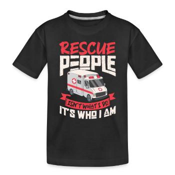 Paramedic First Responder Ambulance Driver - Kids' Premium Organic T-Shirt - black - Front