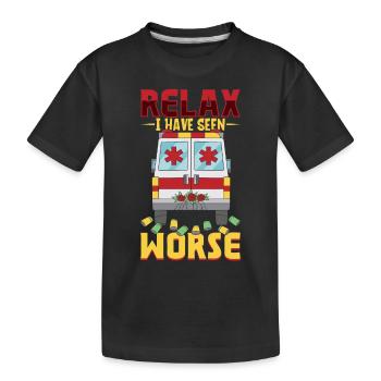 Paramedic First Responder Ambulance Driver - Kids' Premium Organic T-Shirt - black - Front