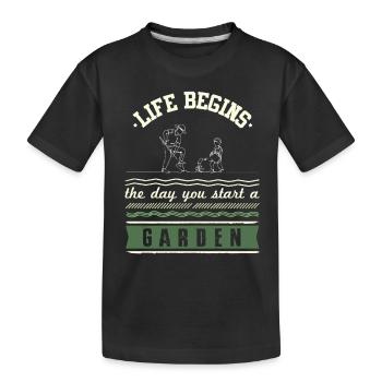 Jardin fermier - T-shirt bio Premium Enfant - noir - Devant