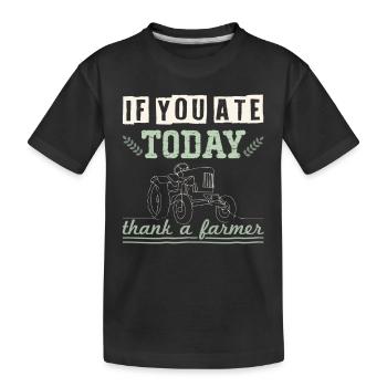 Farmer Farmer - Kids' Premium Organic T-Shirt - black - Front