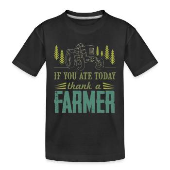 Agriculteur Agriculteur - T-shirt bio Premium Enfant - noir - Devant