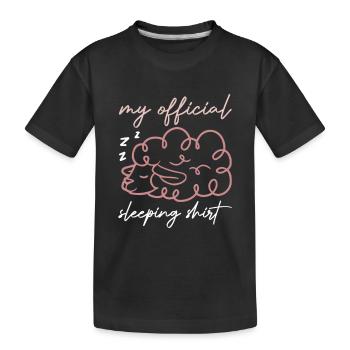 T-shirt de sommeil - T-shirt bio Premium Enfant - noir - Devant