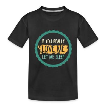 Laisse-moi dormir - T-shirt bio Premium Enfant - noir - Devant