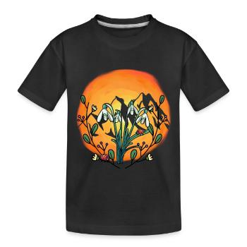 Sunshine Spring Snowdrop Autriche - T-shirt bio Premium Enfant - noir - Devant
