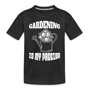 Jardinier amateur Jardinier Cadeau Jardin de verger - T-shirt bio Premium Enfant - noir - Devant