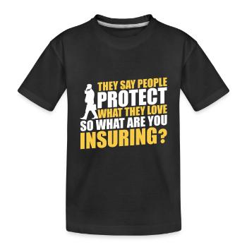 Insurance Agent Appraiser Insurance Broker - Kids' Premium Organic T-Shirt - black - Front