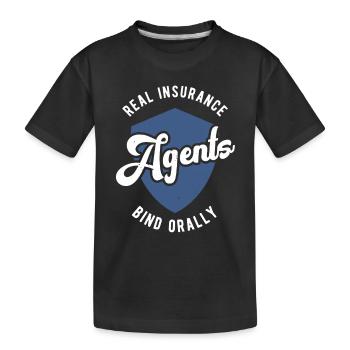 Insurance Agent Appraiser Insurance Broker - Kids' Premium Organic T-Shirt - black - Front