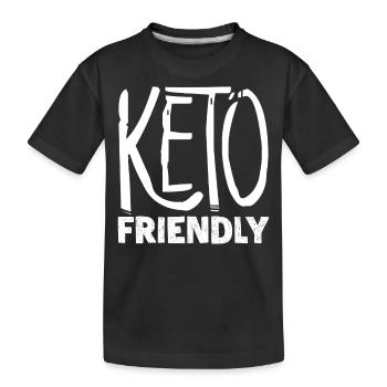 Régime Keto, régime sans glucides, céto - T-shirt bio Premium Enfant - noir - Devant