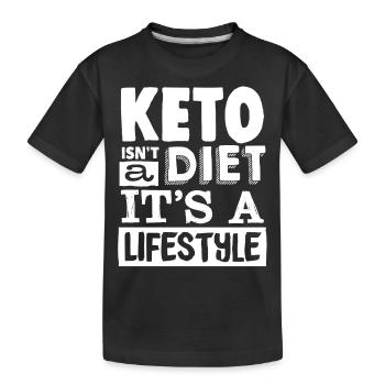 Régime Keto, régime sans glucides, céto - T-shirt bio Premium Enfant - noir - Devant
