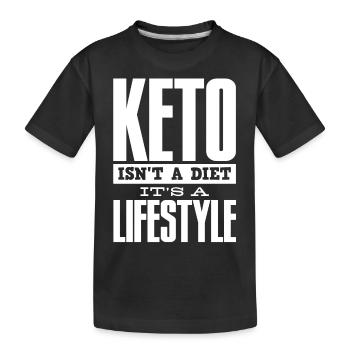 Régime Keto, régime sans glucides, céto - T-shirt bio Premium Enfant - noir - Devant