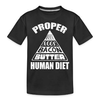 Régime Keto, régime sans glucides, céto - T-shirt bio Premium Enfant - noir - Devant