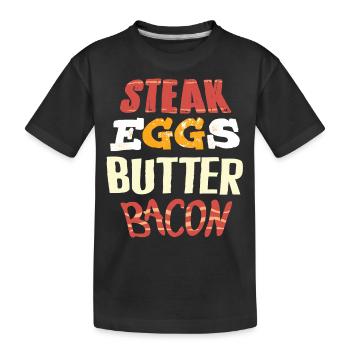 Régime Keto, régime sans glucides, céto - T-shirt bio Premium Enfant - noir - Devant