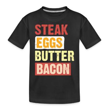 Régime Keto, régime sans glucides, céto - T-shirt bio Premium Enfant - noir - Devant