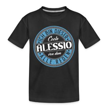 Alessio Geschenkidee Geschenk Geburtstag - Kinder Premium Bio T-Shirt - Schwarz - Vorne