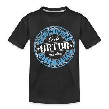 Artur Geschenkidee Geschenk Geburtstag - Kinder Premium Bio T-Shirt - Schwarz - Vorne