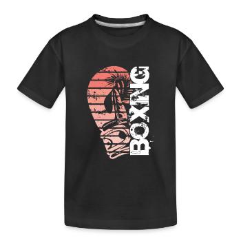 Boxing glove - Kids' Premium Organic T-Shirt - black - Front