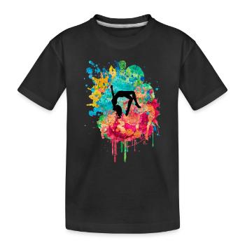 Tänzerin PopArt - Kinder Premium Bio T-Shirt - Schwarz - Vorne