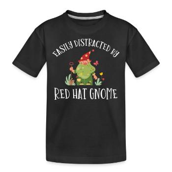 Gnome - Gnome Collecting - Gnome Collector - Kids' Premium Organic T-Shirt - black - Front