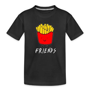 Meilleurs amis - Meilleurs amis - Frites - Frites - T-shirt bio Premium Enfant - noir - Devant