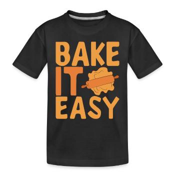 Bäcker Bäckerei Backen - Kinder Premium Bio T-Shirt - Schwarz - Vorne