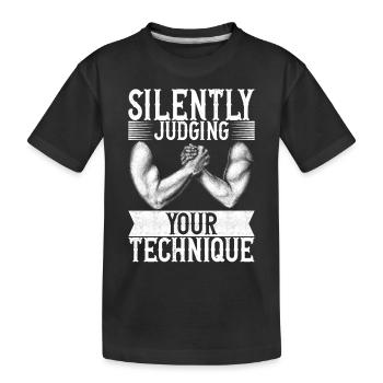 Bras de fer Bras de fer - T-shirt bio Premium Enfant - noir - Devant