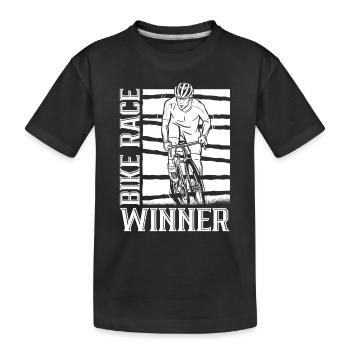 Vainqueur de la course cycliste Cyclistes Course cycliste - T-shirt bio Premium Enfant - noir - Devant