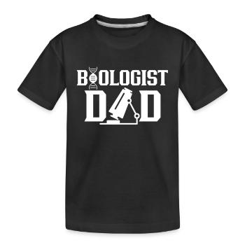 Biologiste Papa Biologiste Professeur de biologie - T-shirt bio Premium Enfant - noir - Devant