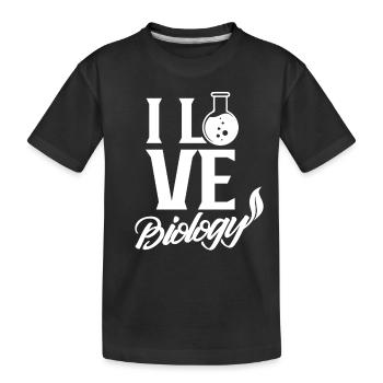 J’adore la biologie biologiste biologiste profession - T-shirt bio Premium Enfant - noir - Devant