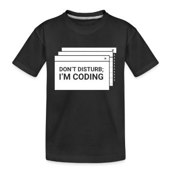 N’interférez pas avec moi pour programmer le codage du codeur - T-shirt bio Premium Enfant - noir - Devant