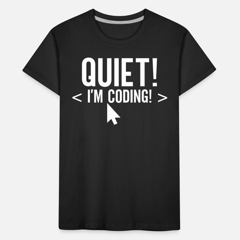 Silently I Programmer Codeur de programmation T-shirt bio Premium Enfant
