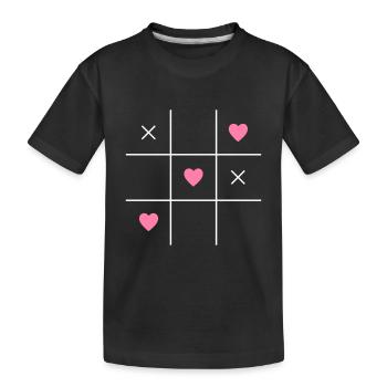 Amour Love Romantique Original Saint Valentin Jeu - T-shirt bio Premium Enfant - noir - Devant