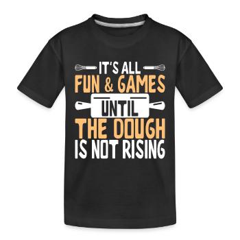 Bäcker Bäckerei Backen - Kinder Premium Bio T-Shirt - Schwarz - Vorne