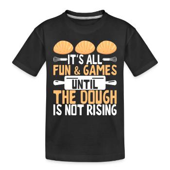 Bäcker Bäckerei Backen - Kinder Premium Bio T-Shirt - Schwarz - Vorne