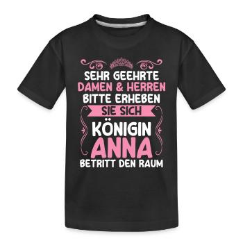 Anna - Kinder Premium Bio T-Shirt - Schwarz - Vorne