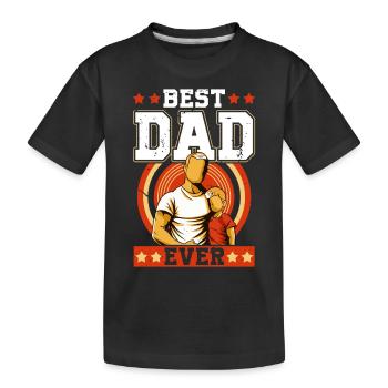 Best Dad Forever - Kids' Premium Organic T-Shirt - black - Front