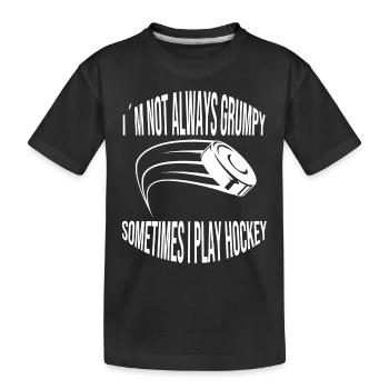 Eishockeyspieler Eishockeyteam Eishockey Hockeyfan - Kinder Premium Bio T-Shirt - Schwarz - Vorne