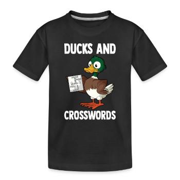 Solve crossword puzzles - Kids' Premium Organic T-Shirt - black - Front