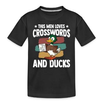 Solve Crossword Puzzles - Kids' Premium Organic T-Shirt - black - Front