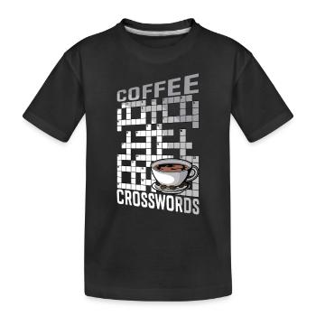 Solve crossword puzzles - Kids' Premium Organic T-Shirt - black - Front