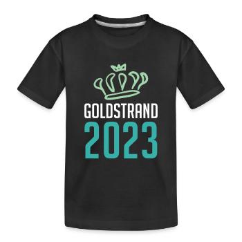 Golden Sands 2023 Crown - Kids' Premium Organic T-Shirt - black - Front