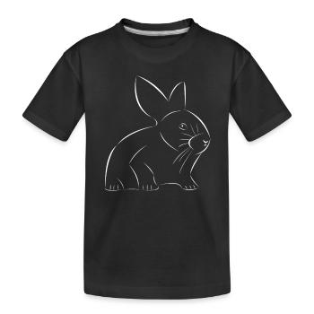 Lapin dessiné - T-shirt bio Premium Enfant - noir - Devant