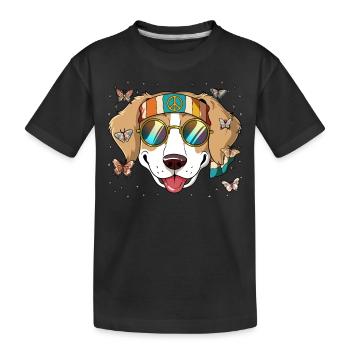 60s 70s Costume Groovy Hippie - T-shirt bio Premium Enfant - noir - Devant