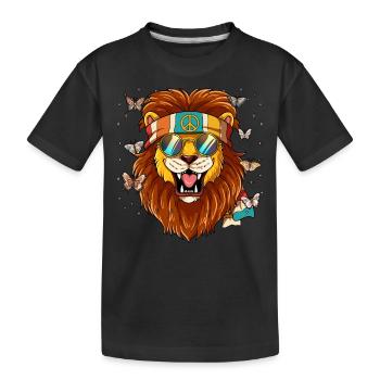 60s 70s Costume Groovy Hippie - Kids' Premium Organic T-Shirt - black - Front