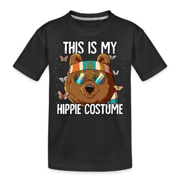 60s 70s Costume This Is My Hippie Costume - Kids' Premium Organic T-Shirt - black - Front
