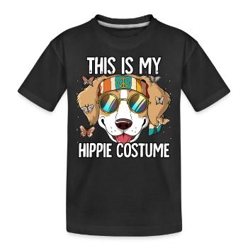 60s 70s Costume This Is My Hippie Costume - Kids' Premium Organic T-Shirt - black - Front